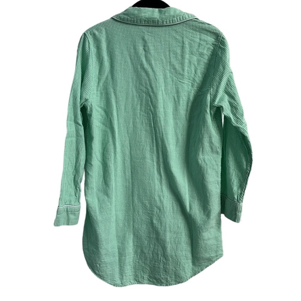 Lauren Ralph Lauren Check Green Sleep Shirt Size Small - Picture 9 of 13